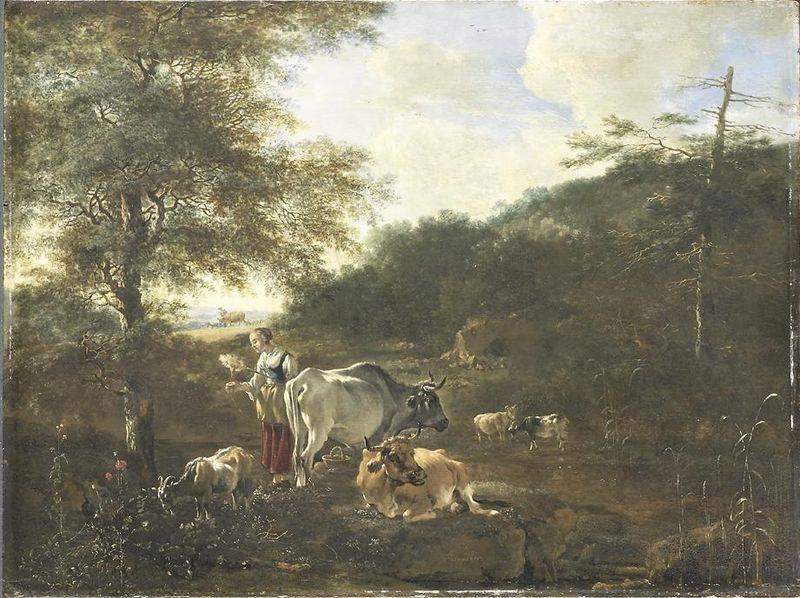 Adam Pijnacker Landscape with cattle China oil painting art